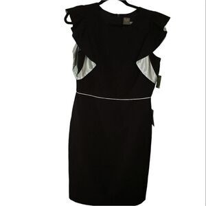 Taylor Black and Ivory Cocktail Dress